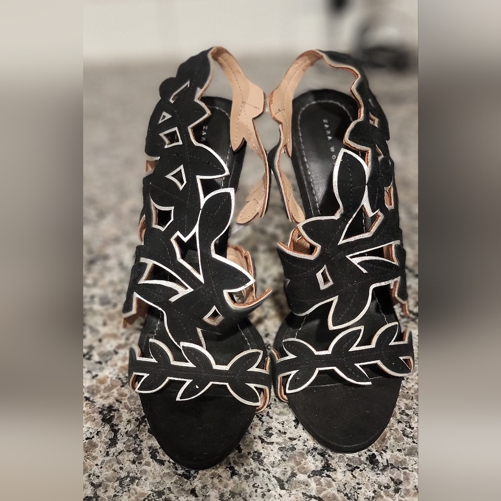 Zara genuine leather heels